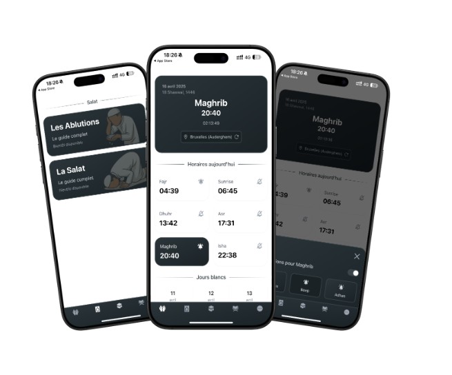 Application mobile pour les horaires de prières Islamic App