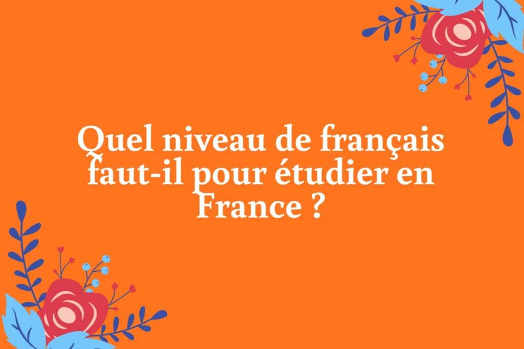 Quel niveau de français faut-il pour étudier en France